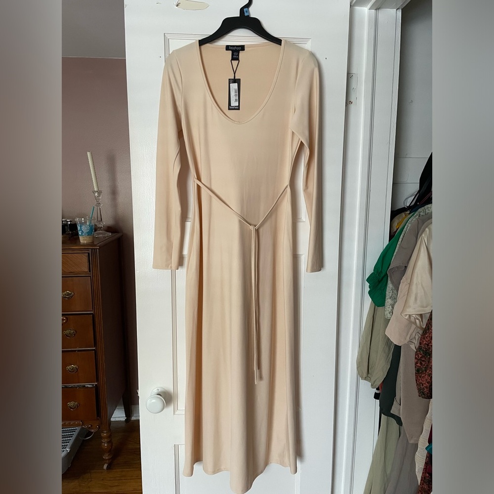 Cream midi dress